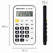 Калькулятор карманный со шнурком BRAUBERG DC-109-WBL (61x110 мм), 8 разрядов, БЕЛЫЙ/ЧЕРНЫЙ, 272643