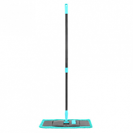 Швабра КОМПЛЕКТ флаундер 40 см + МОП микрофибра (ТИП К) + черенок 70-120 см, ЛЮБАША БЮДЖЕТ, 700052