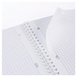 Тетрадь обложка пластик, А4, 80 л., гребень, клетка, HATBER, "VELVET" Черная, 081566, 80Т4В1гр_01601