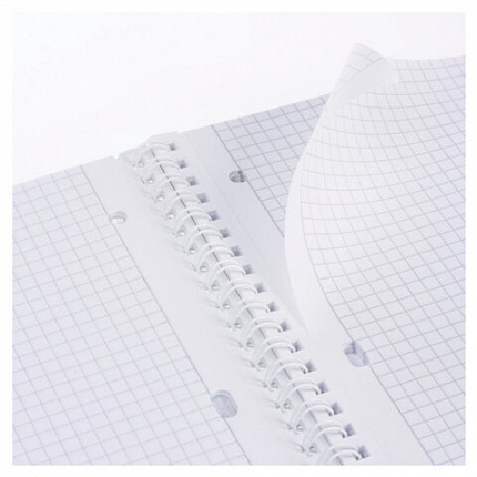 Тетрадь обложка пластик, А4, 80 л., гребень, клетка, HATBER, "VELVET" Черная, 081566, 80Т4В1гр_01601