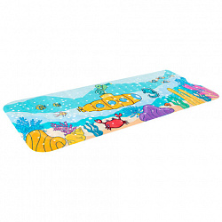 Коврик для ванны противоскользящий 100х40 см с рисунком "Батискаф", ПВХ, присоски, PRIMILA (ПРИМИЛА), 700378