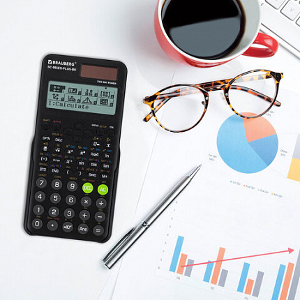 Калькулятор инженерный BRAUBERG SC-991ES-PLUS-BK (164х80 мм), 552 функции, 10+2 разряда, ЧЕРНЫЙ, 272651