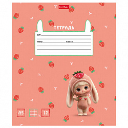 Тетрадь 12л. HATBER клетка, рельефный картон, Berri-Фрутоняшки (микс в спайке), 09486, 12Т5тВ1