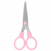 Ножницы BRAUBERG KIDS 130 мм, ручки розовые, закругленные лезвия с линейкой, 274063