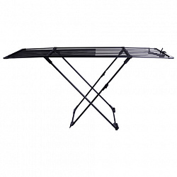 Сушилка напольная для белья раскладная, 3 зоны сушки, 20 метров, LAIMA HOME DUO SLIDING BLACK, 700469