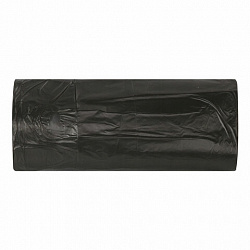 Мешки для мусора 30 л черные в рулоне 30 шт., ПНД 10 мкм, 50х60 см, ЛЮБАША, 608090