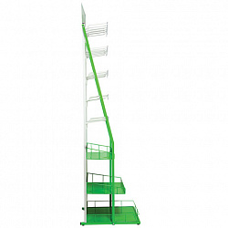 Стойка для размещения товара напольная BRAUBERG KIDS, 205x60x50 см, 25 крючков, 3 полки, 506321