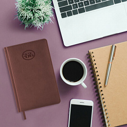 Ежедневник датированный 2026, А5, 138x213 мм, BRAUBERG "Favorite", под кожу, коричневый, 117035