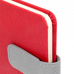 Еженедельник недатированный МАЛЫЙ ФОРМАТ 105х158мм BRAUBERG "Modern" под кожу, застежка, 64 листа, красный, 118659