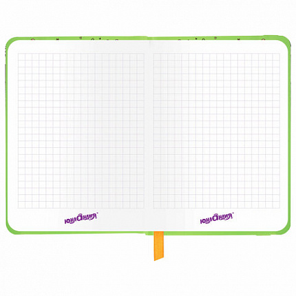 Блокнот с резинкой в клетку 96 л., МАЛЫЙ ФОРМАТ А6, 109х148 мм, твердая обложка, ЮНЛАНДИЯ, "Капибары", 116337