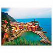 Картина стразами (алмазная мозаика) 30х40 см, ОСТРОВ СОКРОВИЩ "Прибрежный городок", на подрамнике, 662421