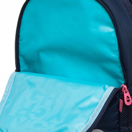 Рюкзак GRIZZLY школьный, анатомическая спинка, 2 отделения, для девочек, "STAY CHEERFUL", 38х28х18 см, RG-463-6/1