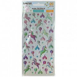 Наклейки гелевые "Яркое ассорти", 17,5х9 см, ассорти 8 видов, FUNSTER (ФАНСТЕР), 666101