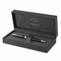 Ручка шариковая PARKER "Sonnet Core Matt Black CT", черный матовый лак, палладий, черная, 1931524