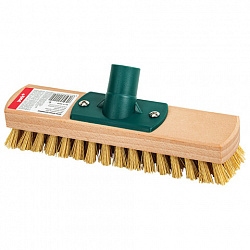 Щетка для уборки шробер (скраббер) ширина 23 см, щетина 2,5 см, деревянная, крепление еврорезьба, YORK, 300