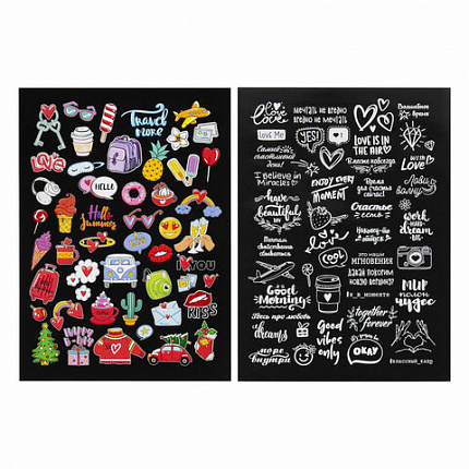 Фотоальбом 16х18 см, 20 черных листов, обложка КРАФТ, уголки/стикеры/ручка/клей, BRAUBERG Black&Kraft, 880652