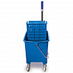 Тележка уборочная BRABIX, ведро 20 л, механический отжим, универсальная для ОФИСА/ДОМА, синяя, 601497