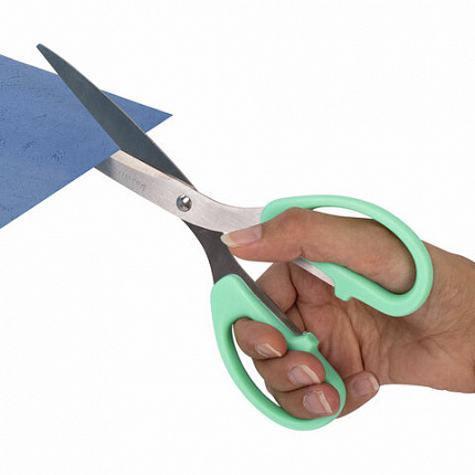 Ножницы BRAUBERG "CLASSIC PRO" 3 шт. (155, 185, 210 мм), мятные ручки, ВЫГОДНАЯ УПАКОВКА, 272979