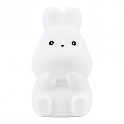 Ночник силиконовый LED "Зайчик" 54x63x95 мм, белый свет/RGB,на батарейках (в комплекте), DASWERK, 238933