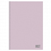 Тетрадь А4 80 л,. HATBER, гребень, клетка, Soft-touch ламинация, "Mist" (микс в спайке), 090095, 80Т4лВ1гр