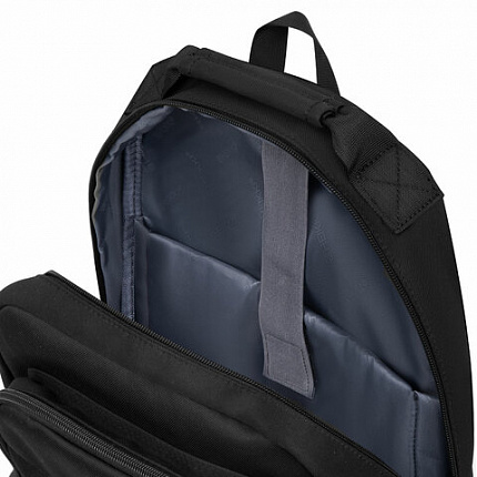 Рюкзак HEIKKI FUSION (ХЕЙКИ) универсальный, 2 отделения, отделение для ноутбука, c КОШЕЛЬКОМ, черный, 44х31х14 см, 273866