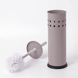 Ершик для унитаза с подставкой, металл, серый, матовый, LAIMA, 604961