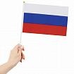 Флаг России ручной 20х30 см, без герба, с флагштоком, BRAUBERG/STAFF, 550181