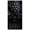 Календарь настенный перекидной 2026 г., BRAUBERG, 12 листов, 28,5х28,5 см, "Black esthetic", 116927
