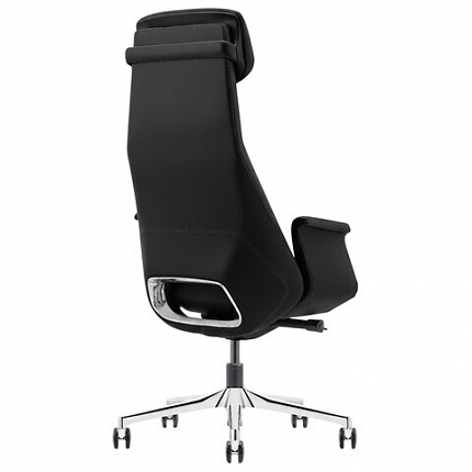 Кресло HAWASAN PREMIUM EX-840 STELLAR, синхромеханизм, алюминий, экокожа, черное, 533241