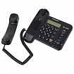 Телефон PANASONIC KX-TS2358RUB, черный, память 50 номеров, АОН, спикерфон, ЖК дисплей с часами, тональный / импульсный режим