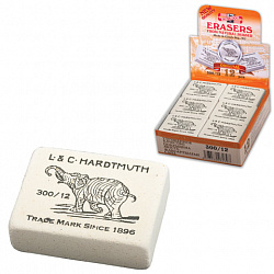 Ластик KOH-I-NOOR "Слон" 300/12, 48х37х16мм, белый, прямоугольный, натуральный каучук, 0300012002KDRU