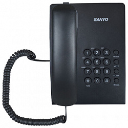 Телефон проводной SANYO RA-S204B, тональный/импульсный режим, повтор, чёрный