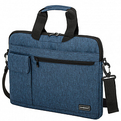 Сумка портфель HEIKKI NOVATION (ХЕЙКИ) с отделением для ноутбука 13-14", багажная лента, синяя, 28х38х3 см, 272593