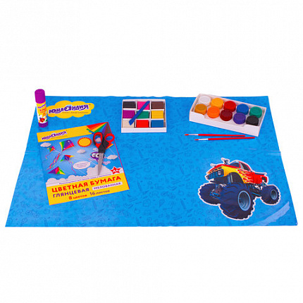 Настольное покрытие ЮНЛАНДИЯ для труда и творческих занятий, ПВХ, "БИГФУТ", 50х70 см, 662458