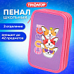 Пенал ПИФАГОР, 3 отделения, ламинированный картон, 19х11 см, "Королевские корги", 272250