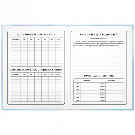Дневник 1-4 класс 48 л., твердый, ЮНЛАНДИЯ, блестки, с подсказом, "Фея", 106608