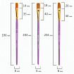 Кисти синтетика BRAUBERG, НАБОР 10 шт., фиолетовые (Круглые; Овальные; Плоские; Лайнеры), 201029