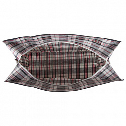 Сумка-баул хозяйственная, полипропилен, 60х45х25 см, 68 литров, черно-красная, 150 г/м2, ЛЮБАША, 604700