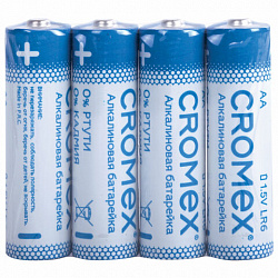 Батарейки алкалиновые "пальчиковые" КОМПЛЕКТ 40 шт., CROMEX (КРОМЕКС) Alkaline, АА (LR6,15А), в коробке, 455594