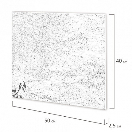 Картина по номерам 40х50 см, ОСТРОВ СОКРОВИЩ "Цветущая сакура", на подрамнике, акриловые краски, 3 кисти, 662494