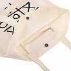 Сумка шоппер BRAUBERG PREMIUM, канвас, 40х35 см, на кнопке, карман, бежевый, "Tic-tac-toe", 271902