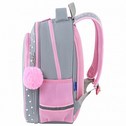 Рюкзак BRAUBERG OPTIMA, 2 отделения, с брелоком, "Любопытный зайка", 36х27х18 см, 272098