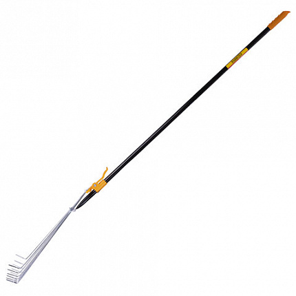 Грабли веерные 15 зубьев раздвижные, захват 20-60 см, ОБЩАЯ ДЛИНА 120-150 см, RABBITEX (РАББИТЕКС) "LONG HANDLE", 700495