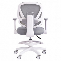 Кресло детское с подставкой для ног BRABIX KIDS "MG-220", сетка/ткань TW, серое, 533315