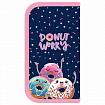 Пенал ПИФАГОР, 2 отделения, ламинированный картон, 19х11 см, "Comic donuts", 273482