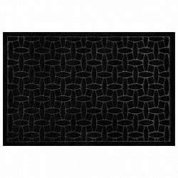 Коврик придверный 60х90 см, ЧЕРНЫЙ, грязезащитный, 430 г/м2, фактурный рисунок АЛМАЗ, ЛЮБАША, 701054