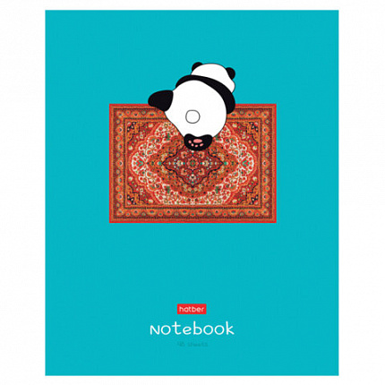 Тетрадь А5 48 л., HATBER скоба, клетка, обложка картон, "На ковре" (микс в спайке), 088375, 48Т5В1
