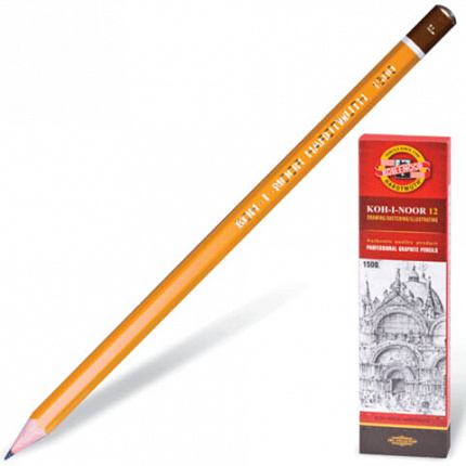 Карандаш чернографитный KOH-I-NOOR 1500, F, 150000F01170RU