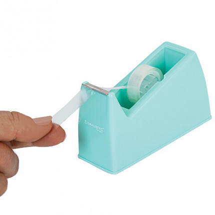 Диспенсер для клейкой ленты шириной до 26 мм, МЯТНЫЙ (лента в подарок!), утяжеленный большой, BRAUBERG, 701461