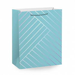 Пакет подарочный (1 штука) 18х10х23 см (M), "Leather Bag", ассорти, с тиснением, ЗОЛОТАЯ СКАЗКА, 700811